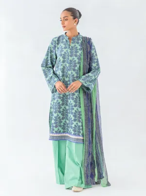 3 PIECE - PRINTED KHADDAR SUIT - BREEZY PARADISE