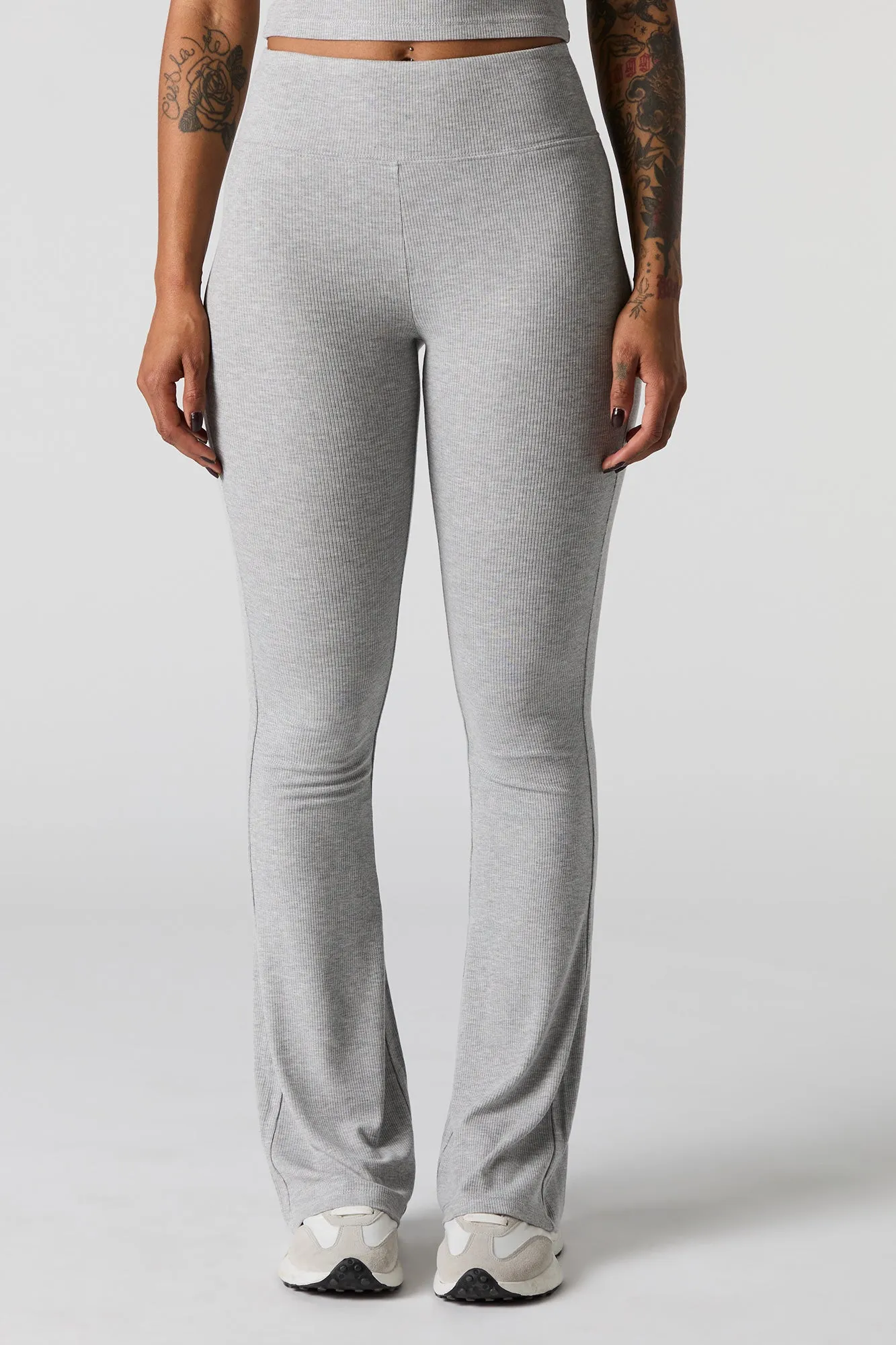 Active Soft Ribbed Flare Pant