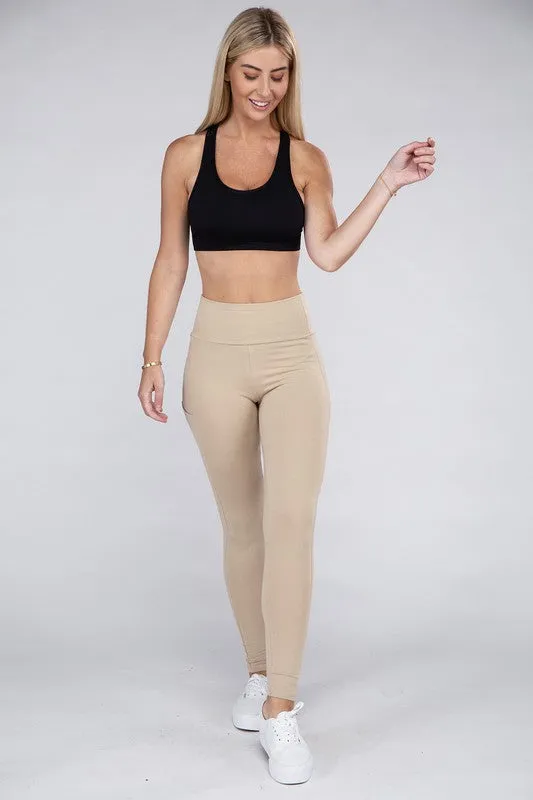 Active Workout Leggings Featuring Concealed Pockets