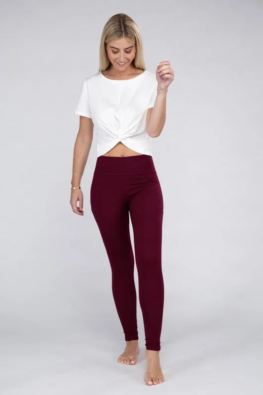 Active Workout Leggings Featuring Concealed Pockets