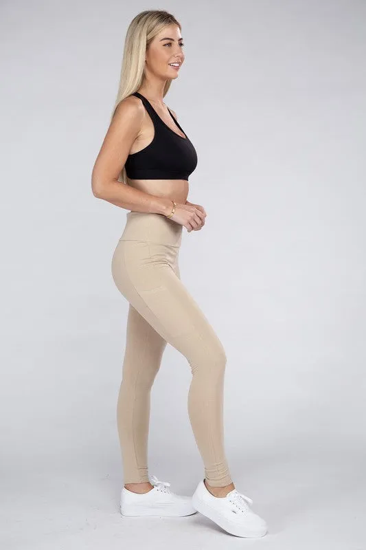 Active Workout Leggings Featuring Concealed Pockets