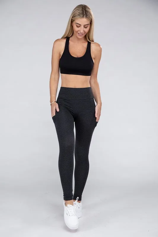Active Workout Leggings Featuring Concealed Pockets