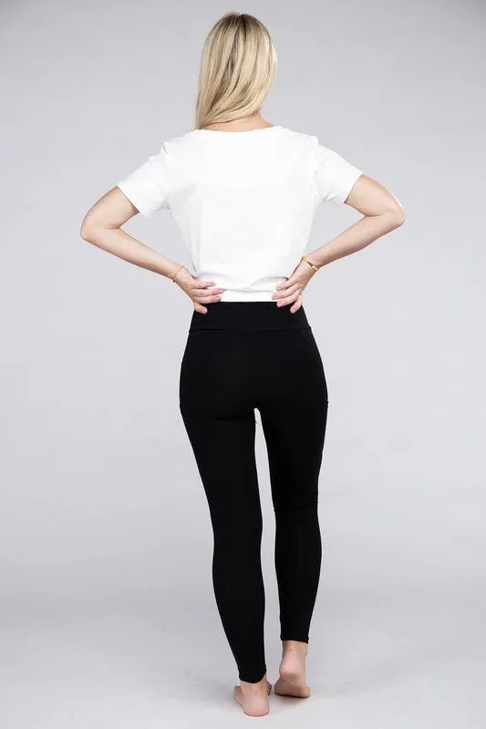 Active Workout Leggings Featuring Concealed Pockets
