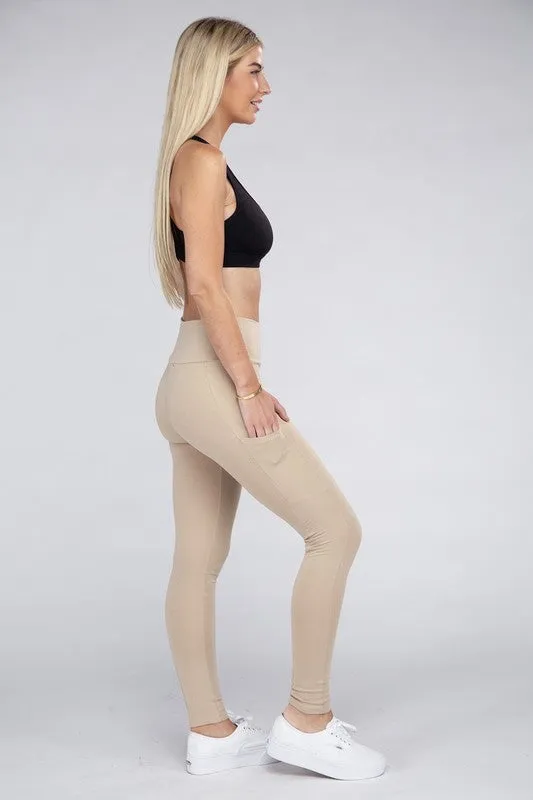 Active Workout Leggings Featuring Concealed Pockets