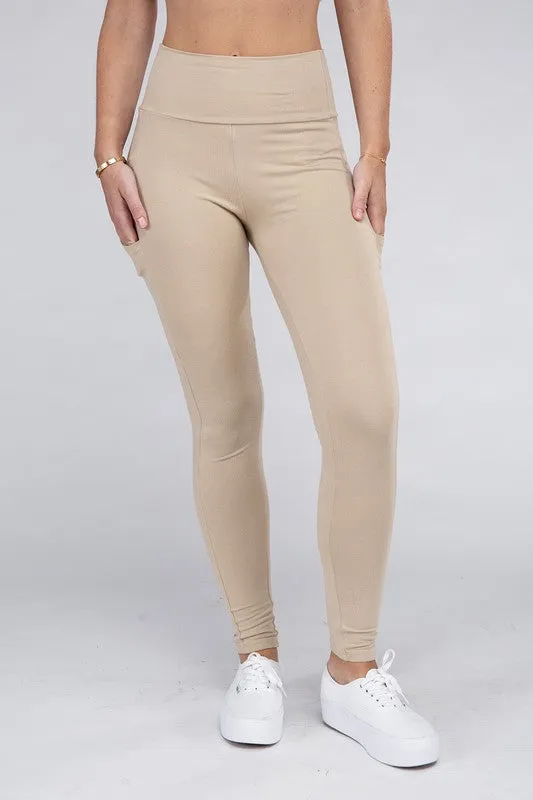 Active Workout Leggings Featuring Concealed Pockets