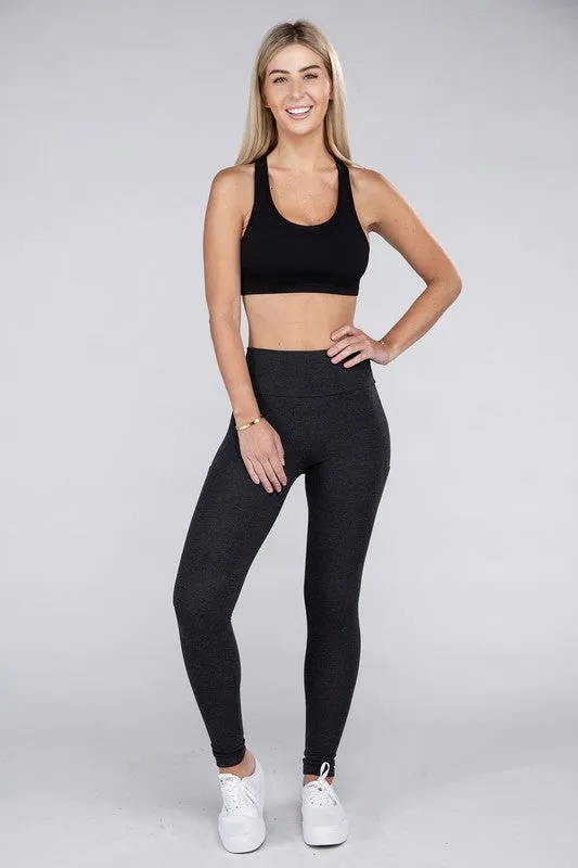 Active Workout Leggings Featuring Concealed Pockets