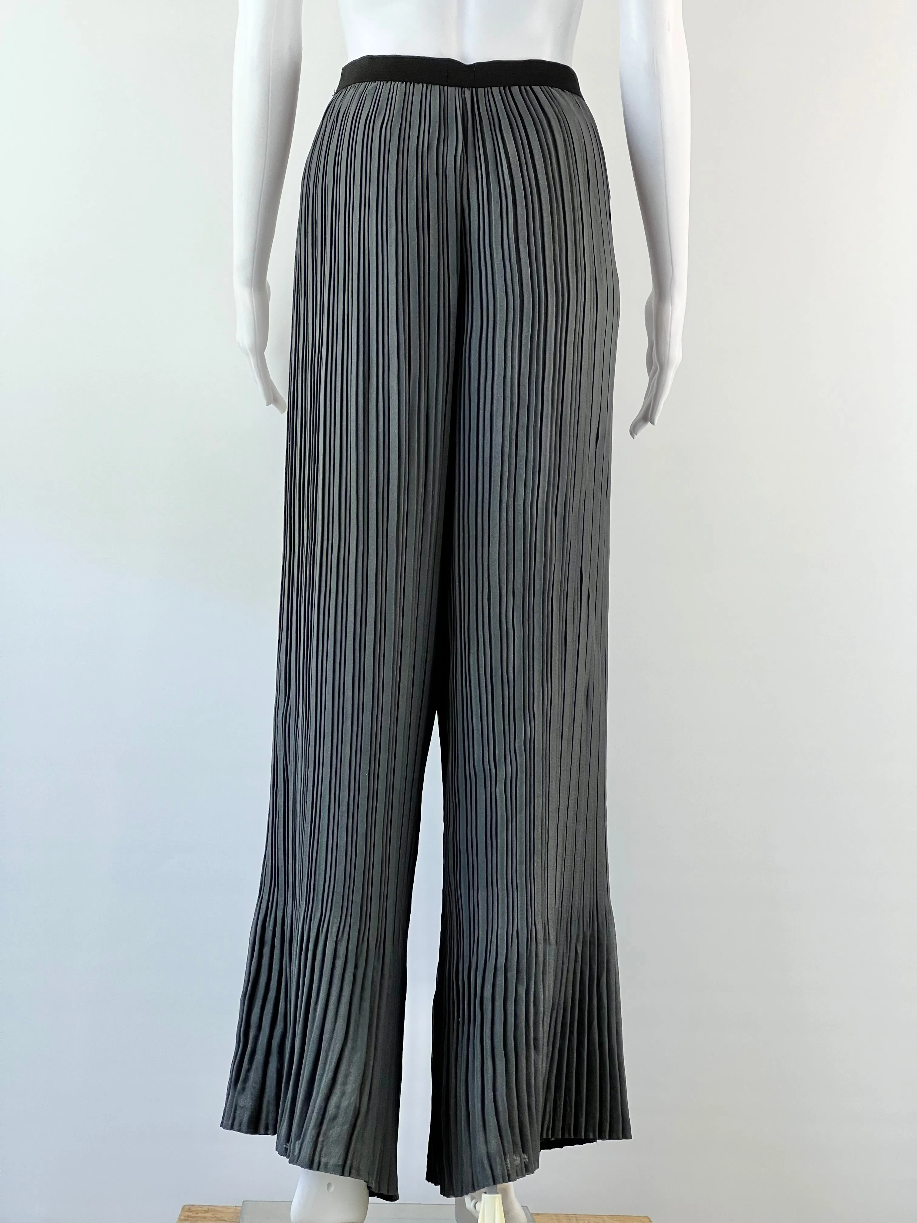 Alquema Charcoal Pleat Palazzo Pants - AU8-10
