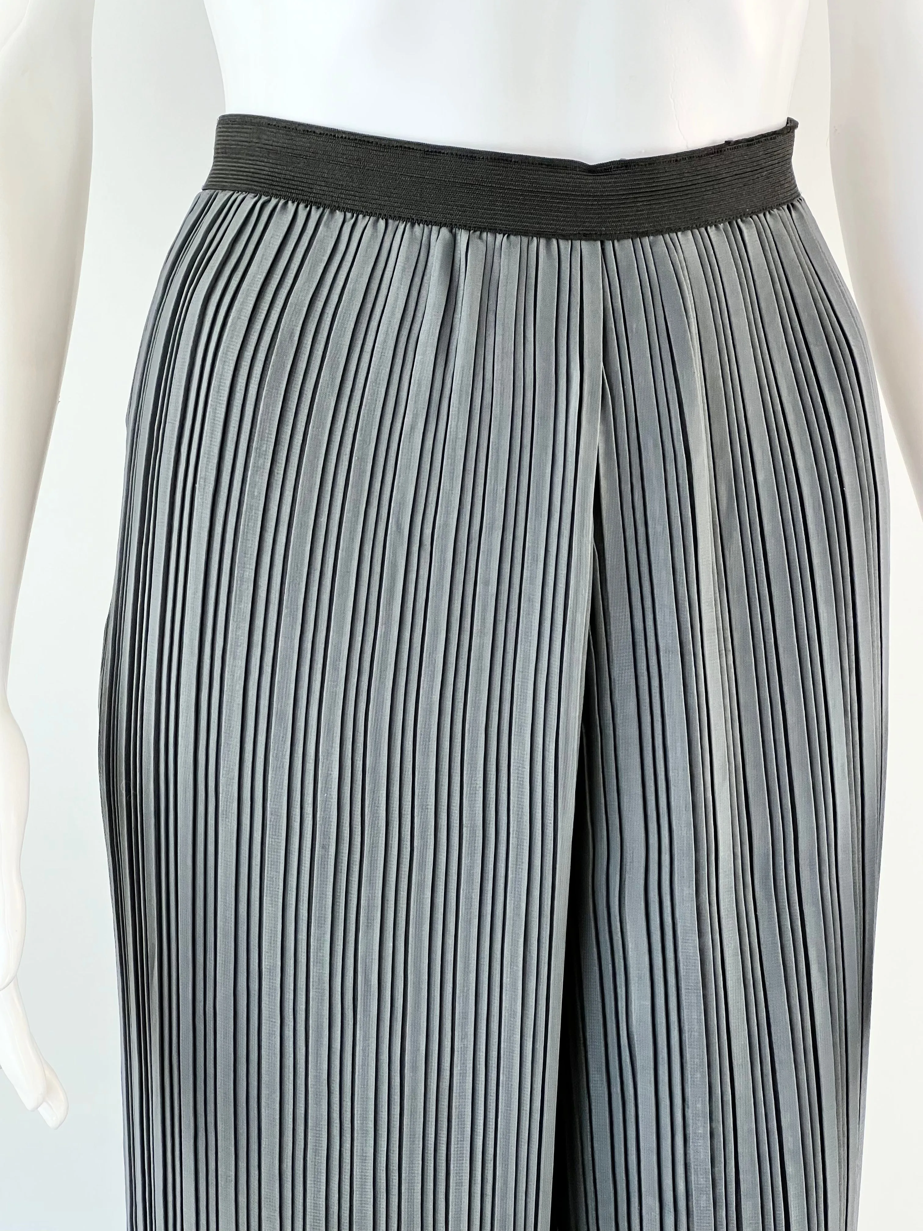 Alquema Charcoal Pleat Palazzo Pants - AU8-10