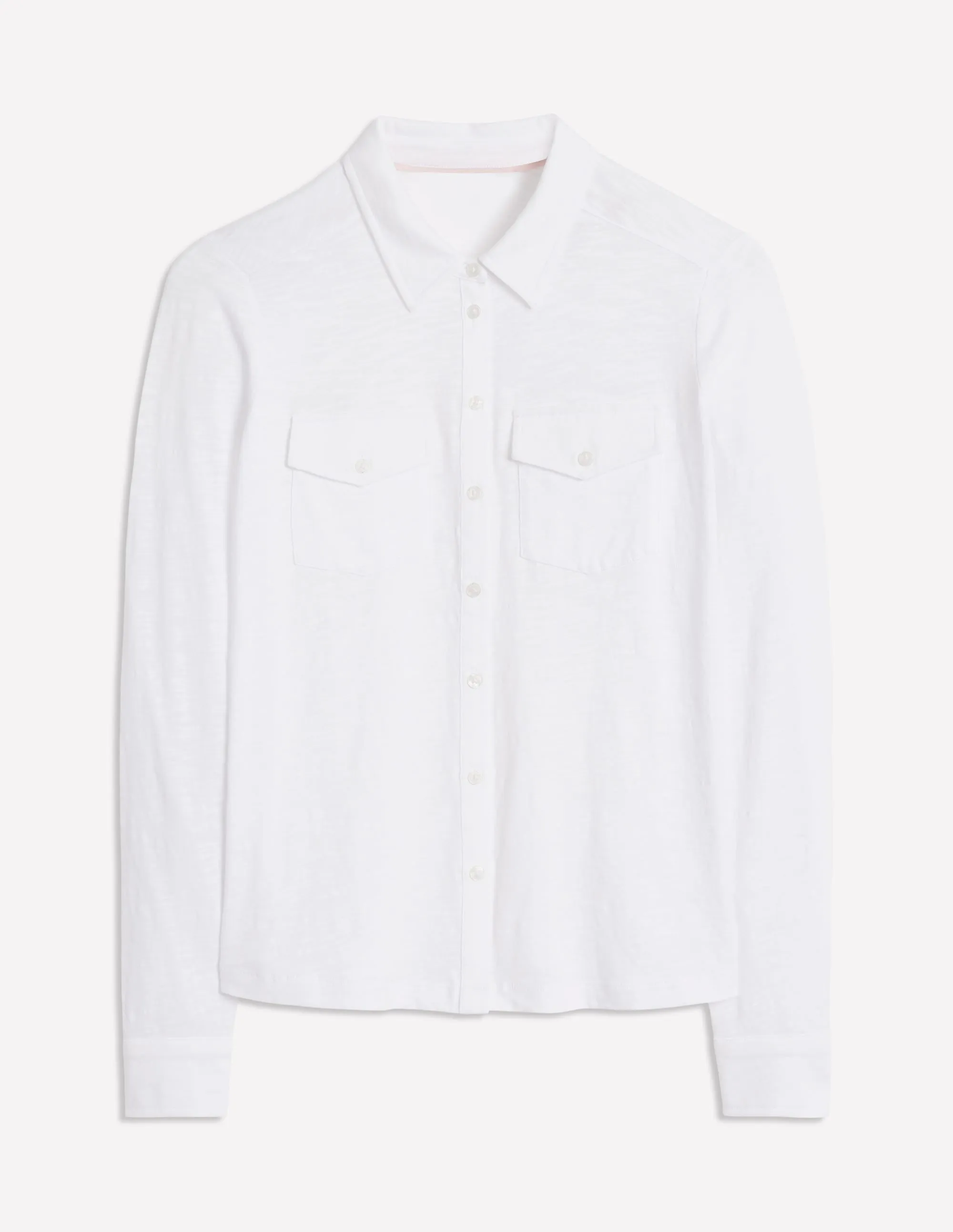 Amy Jersey Shirt-White