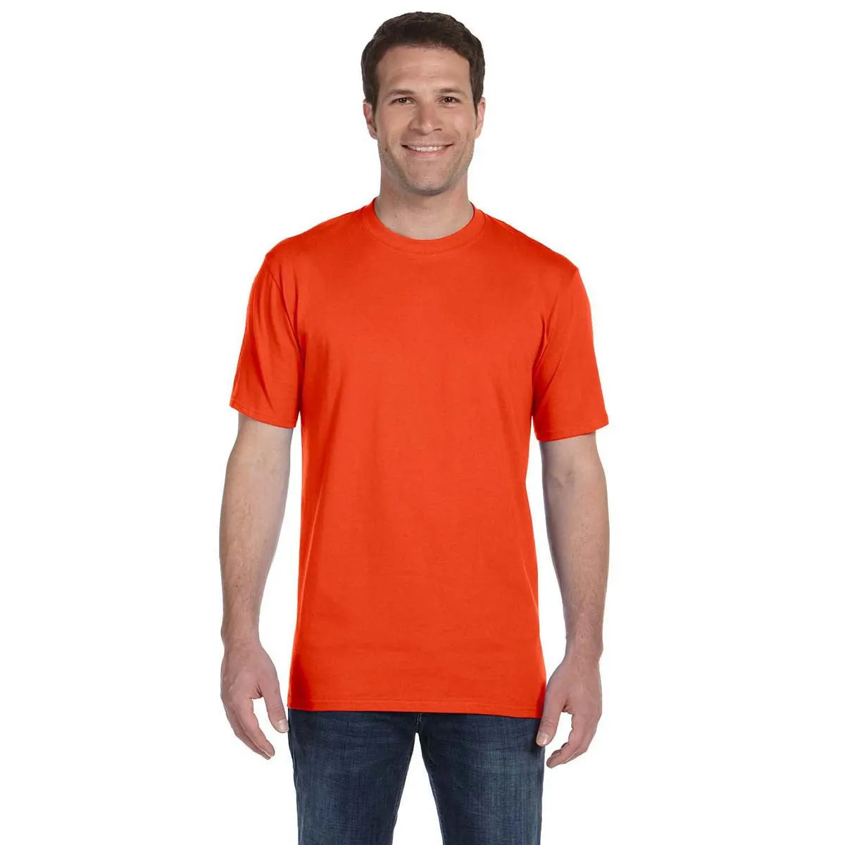Anvil Men's Orange Midweight T-Shirt