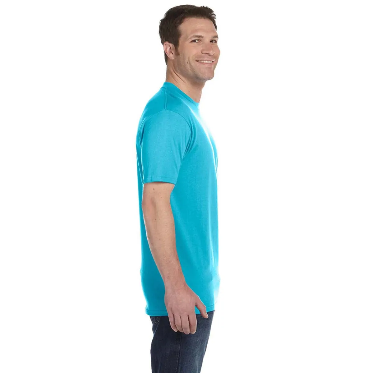 Anvil Men's Pool Blue Midweight T-Shirt