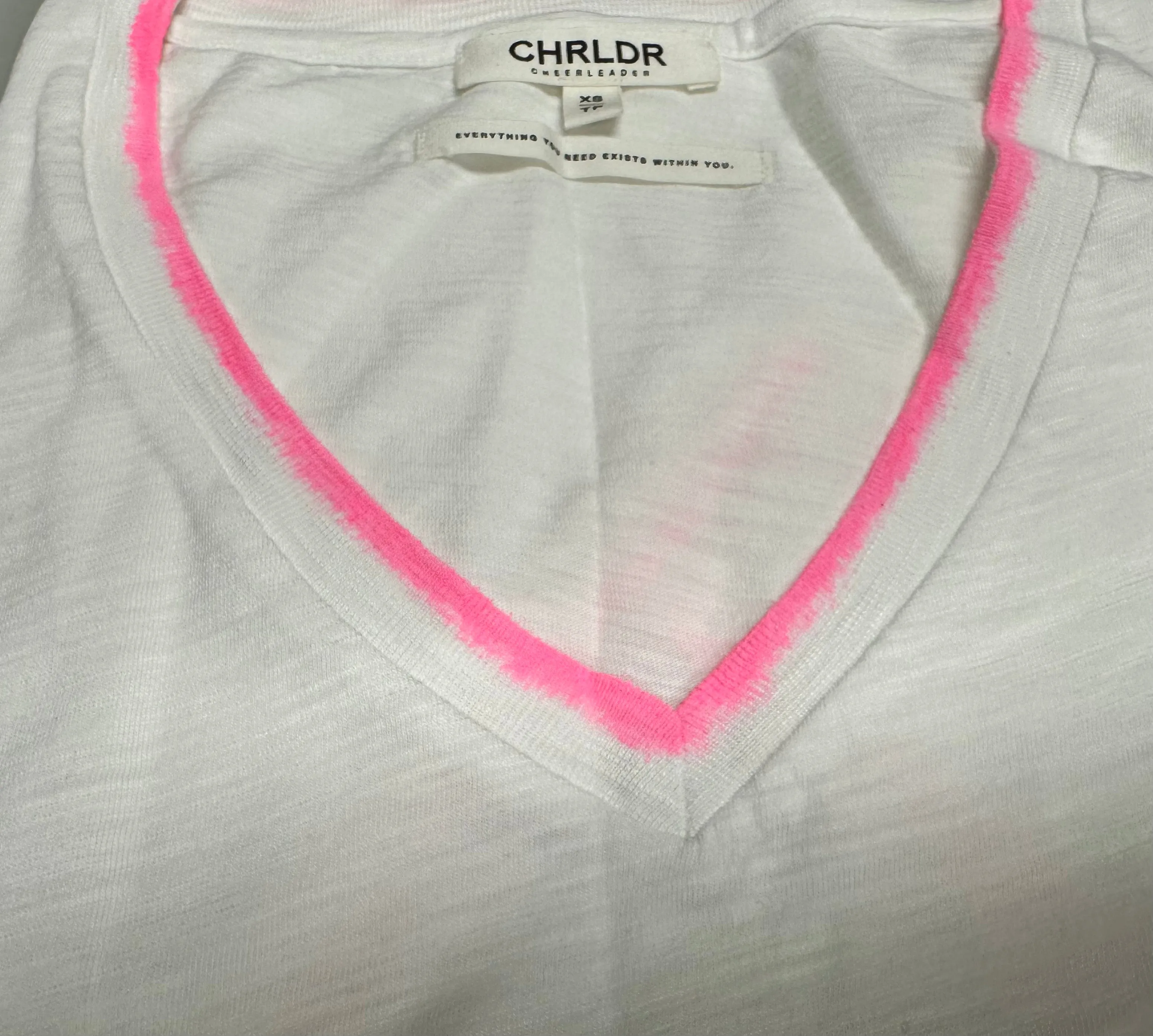 Ava Tipped V Neck Tee