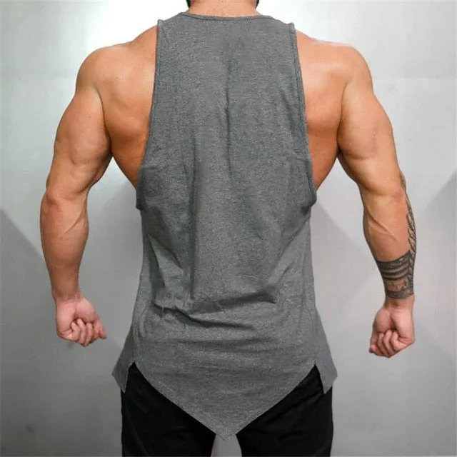 Back Word Printing Decorated Tank Top
