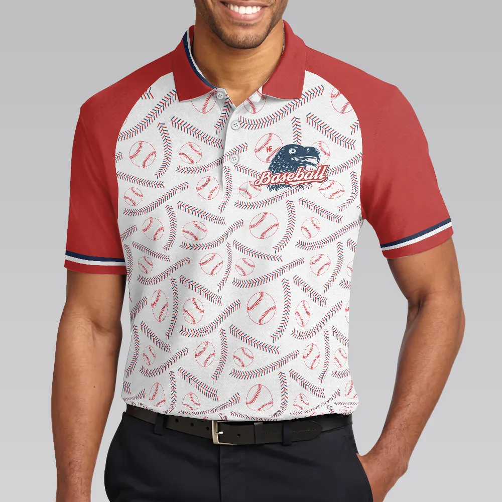 Baseball And Patriot Polo Shirt, Wide Waist Baseball Pattern Polo Shirt, Best Baseball Shirt For Men