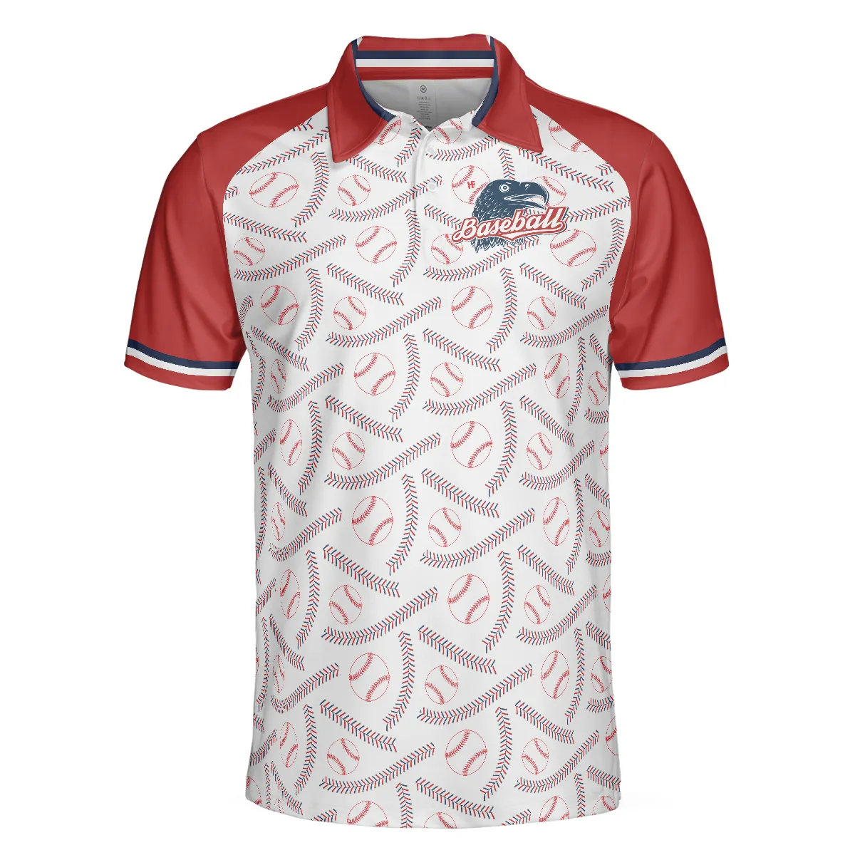 Baseball And Patriot Polo Shirt, Wide Waist Baseball Pattern Polo Shirt, Best Baseball Shirt For Men