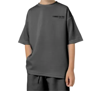 Batta Kids Oversized Soft T-Shirt Charcoal