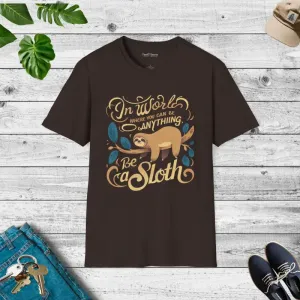 Be a Sloth Sloth t Shirt Chill Chic Style