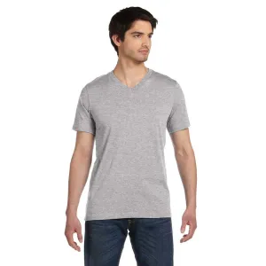 Bella   Canvas Unisex Athletic Heather Made in the USA Jersey Short-Sleeve V-Neck T-Shirt