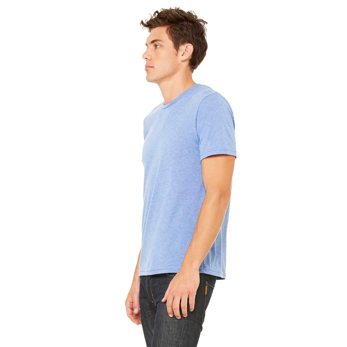 Bella   Canvas Unisex Blue Triblend Short-Sleeve T-Shirt