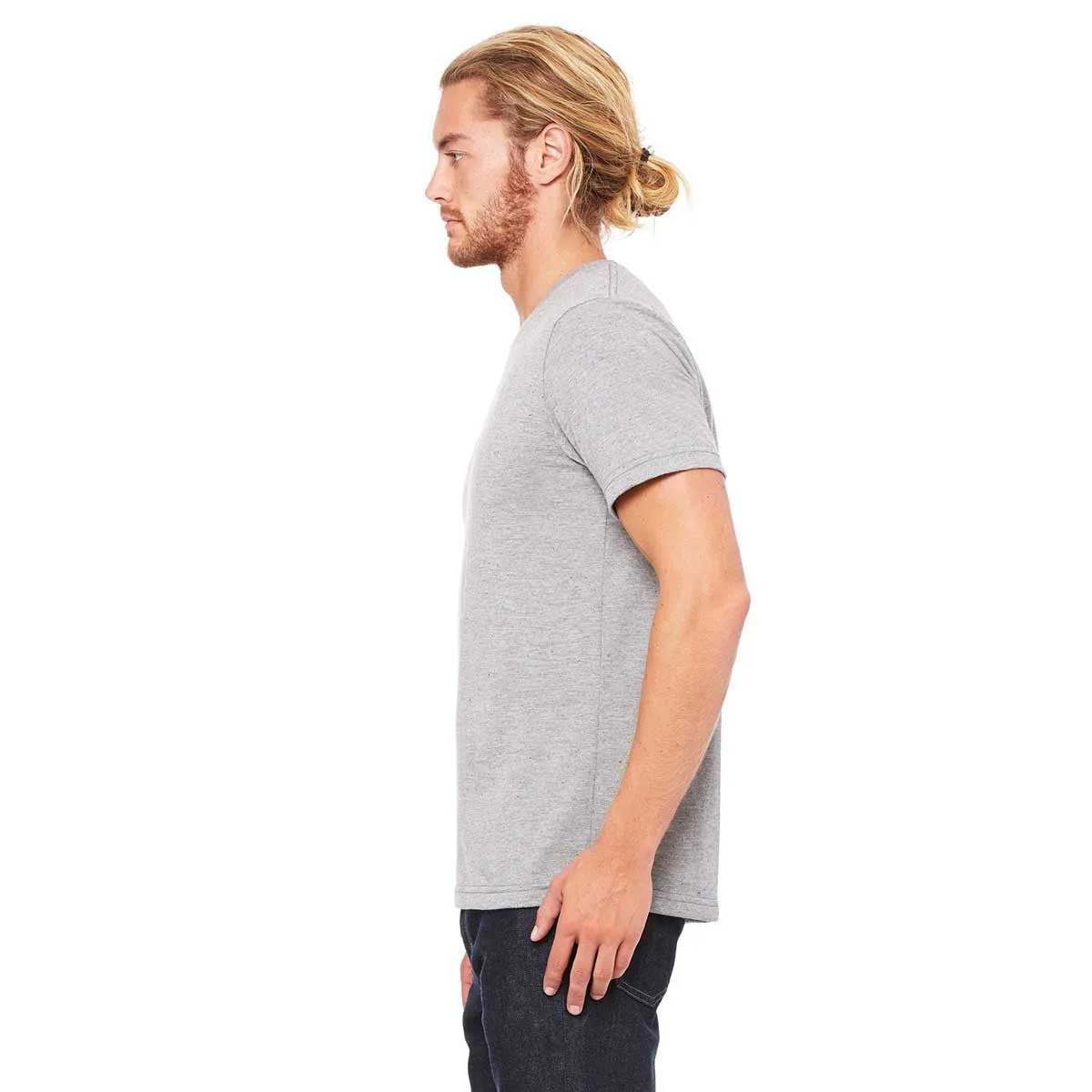 Bella   Canvas Unisex Deep Heather Speckled Poly-Cotton Short-Sleeve T-Shirt