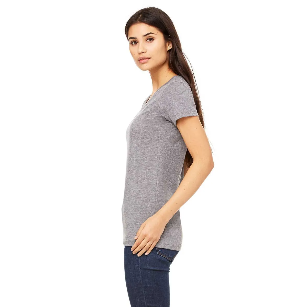 Bella   Canvas Women's Grey Triblend Short-Sleeve T-Shirt