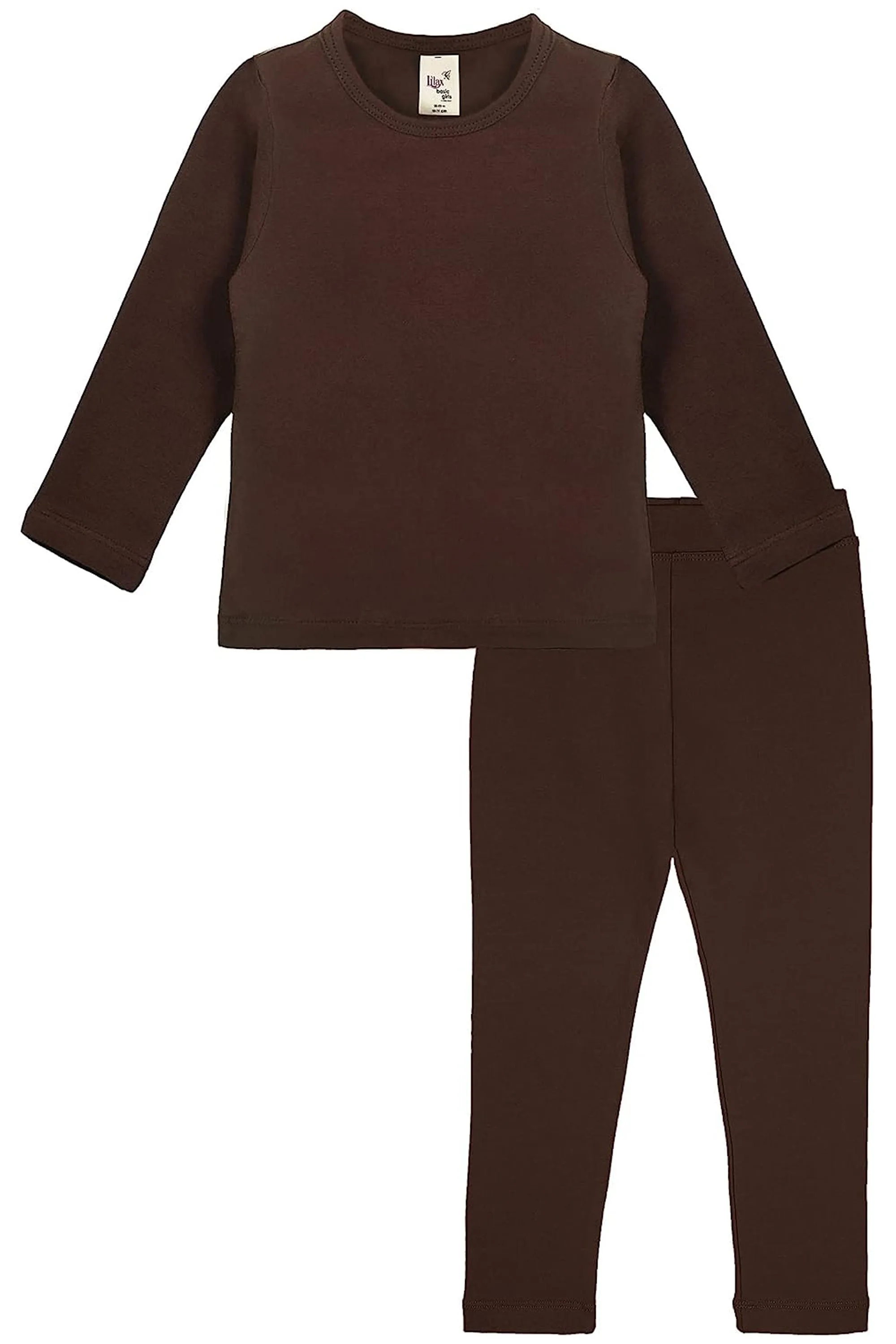 Big Girls Cotton Crewneck Basic T-Shirt & Leggings Set
