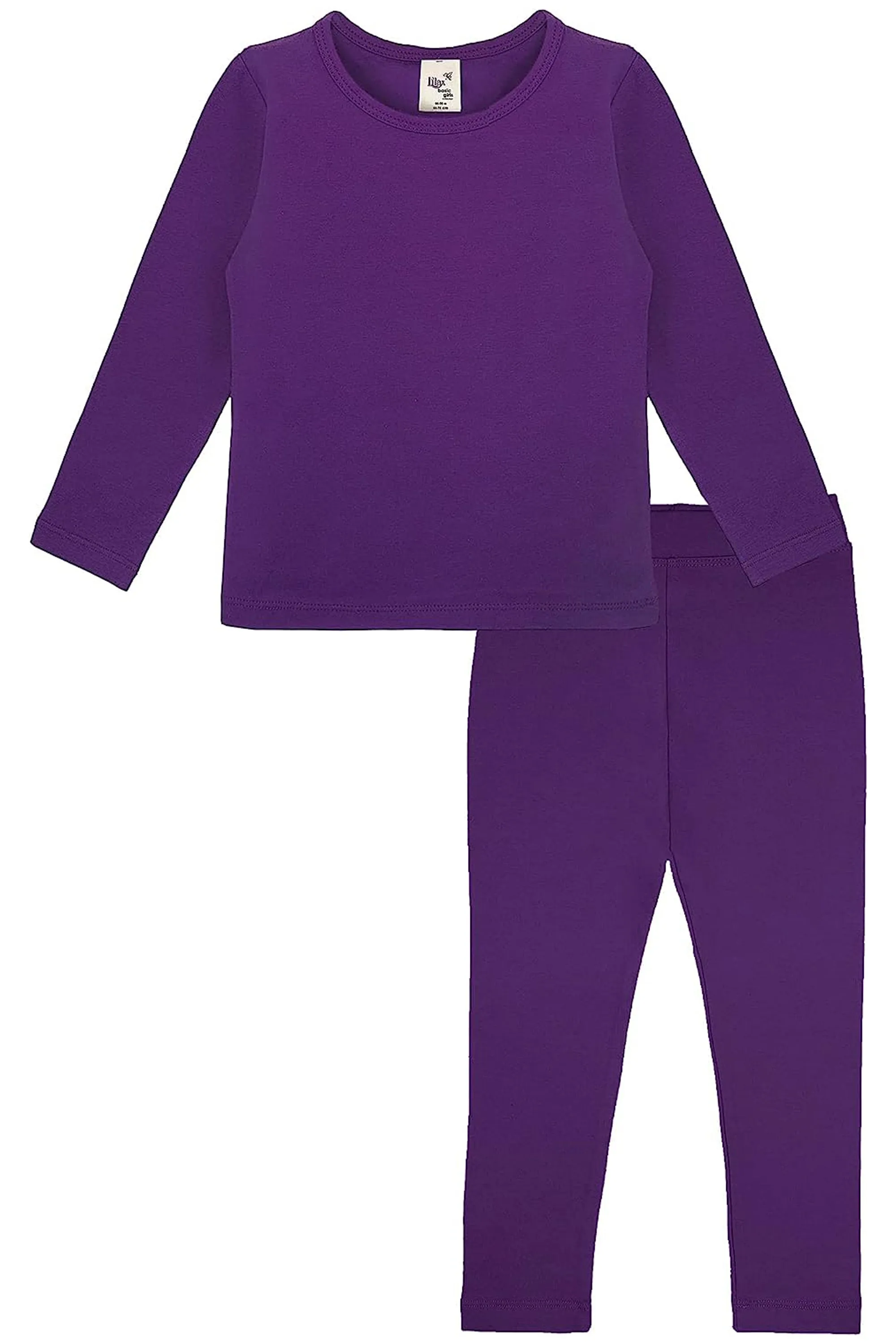 Big Girls Cotton Crewneck Basic T-Shirt & Leggings Set