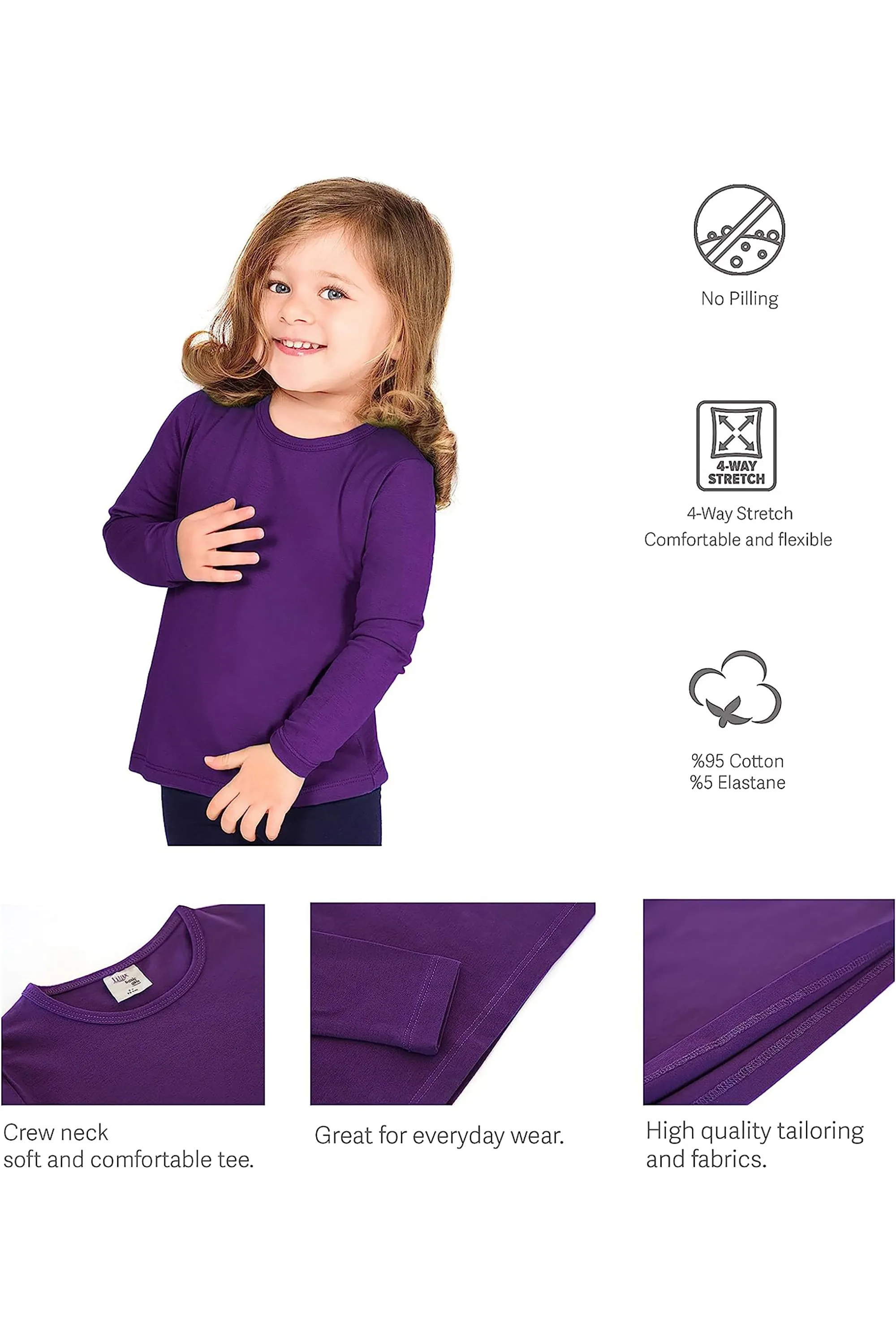 Big Girls Cotton Crewneck Basic T-Shirt & Leggings Set
