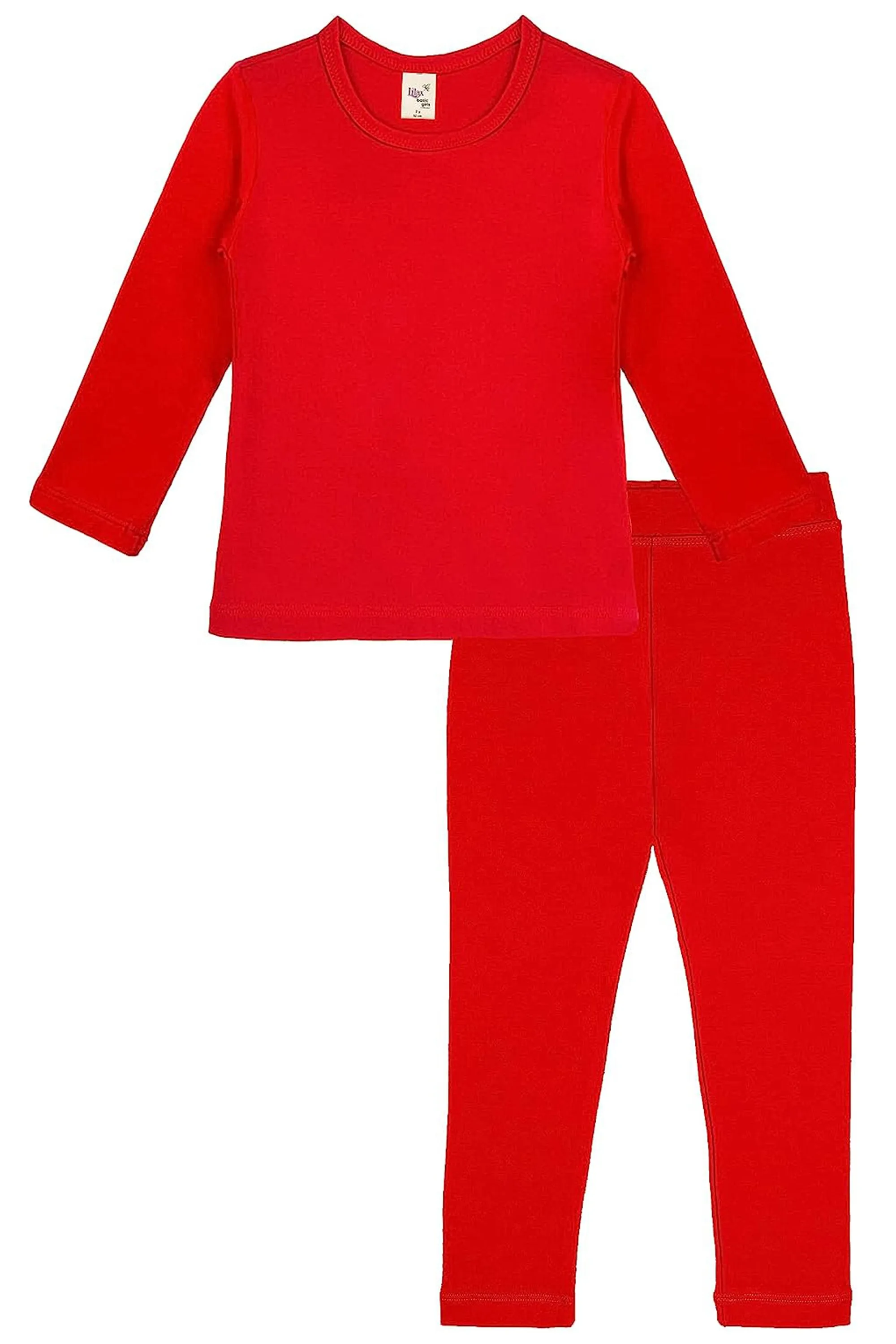 Big Girls Cotton Crewneck Basic T-Shirt & Leggings Set