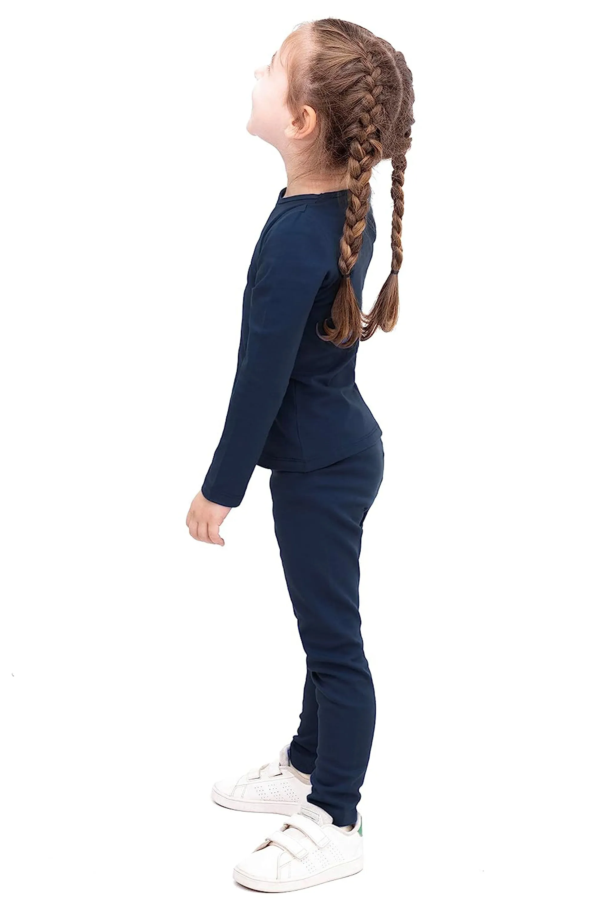 Big Girls Cotton Crewneck Basic T-Shirt & Leggings Set