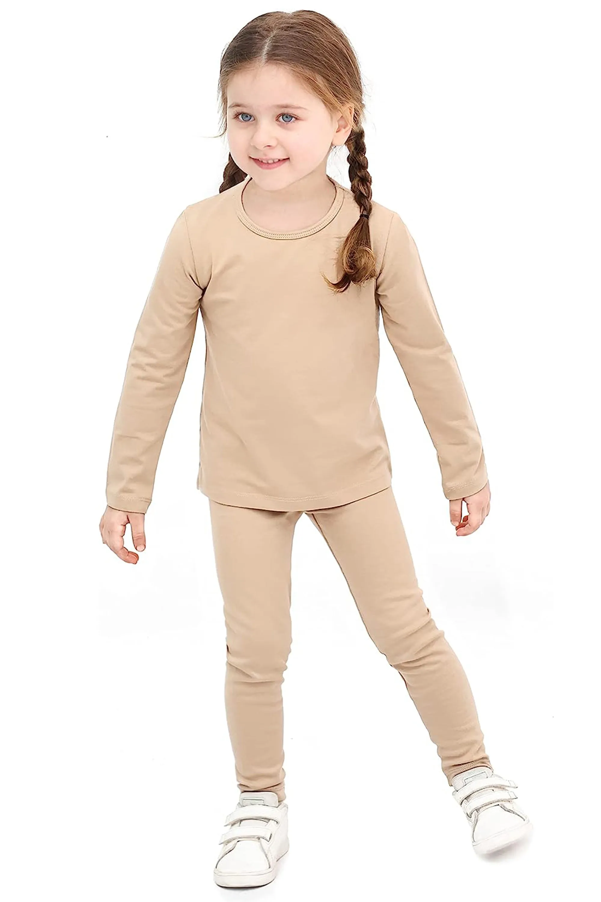 Big Girls Cotton Crewneck Basic T-Shirt & Leggings Set