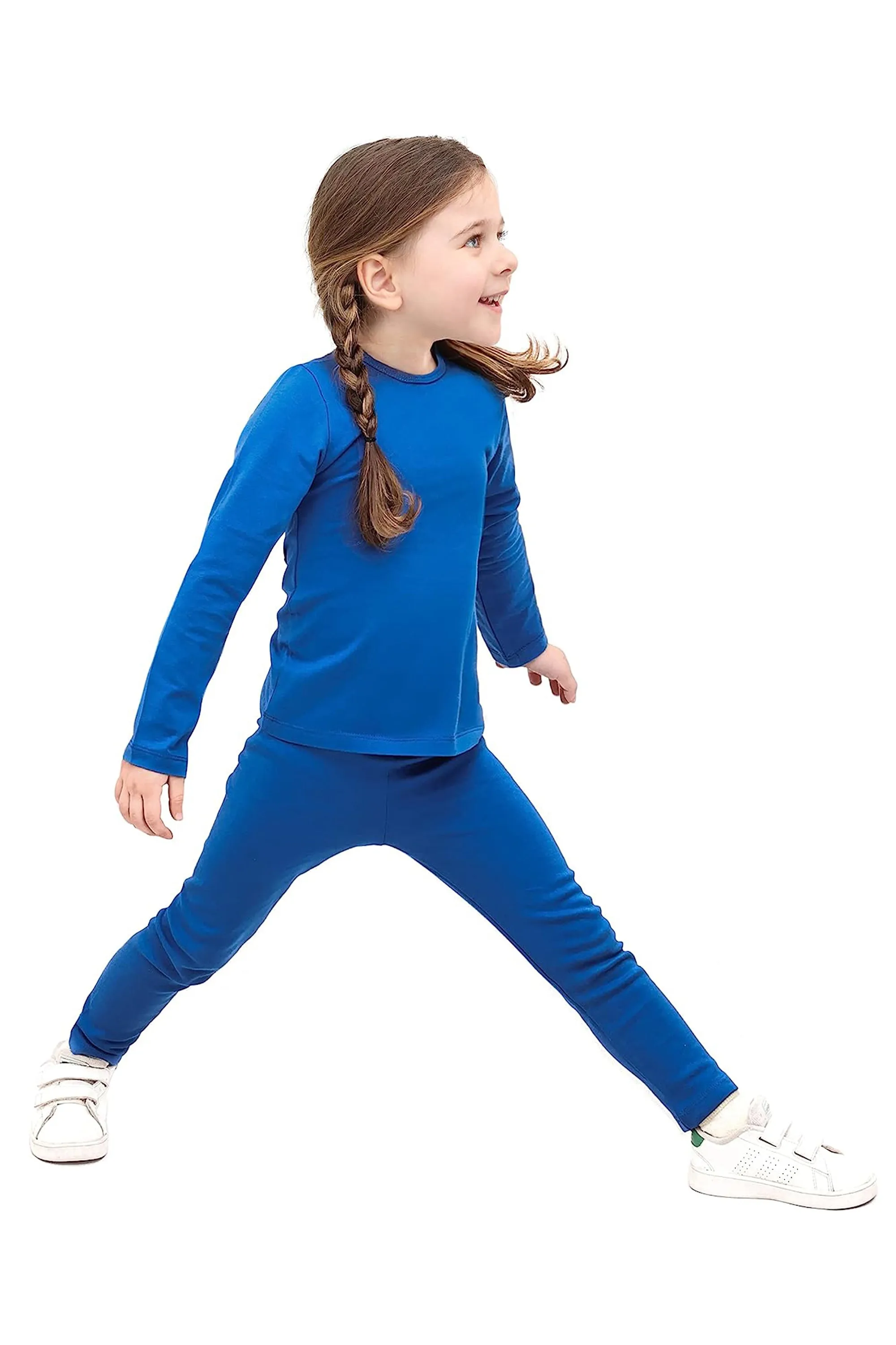 Big Girls Cotton Crewneck Basic T-Shirt & Leggings Set