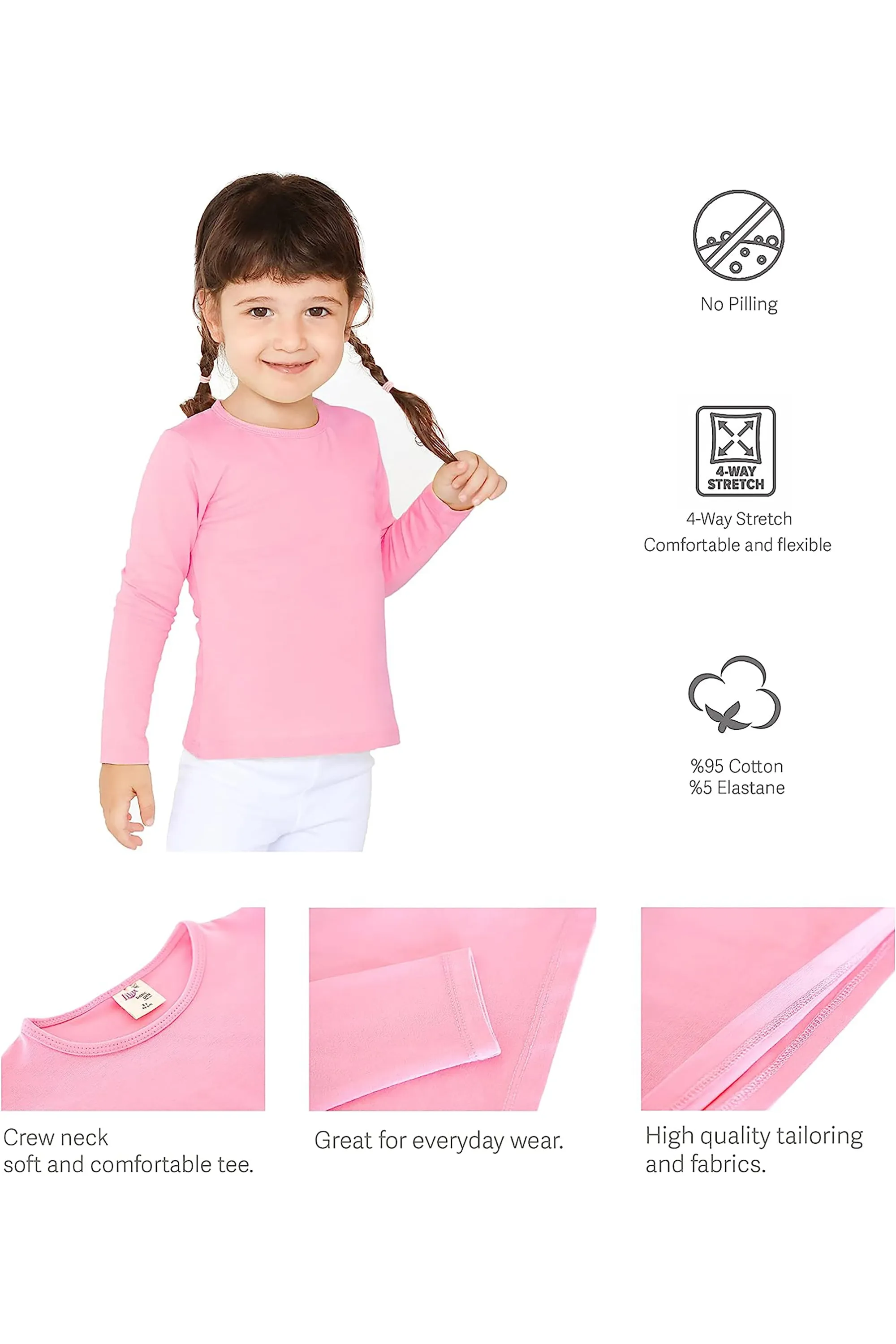Big Girls Cotton Crewneck Basic T-Shirt & Leggings Set