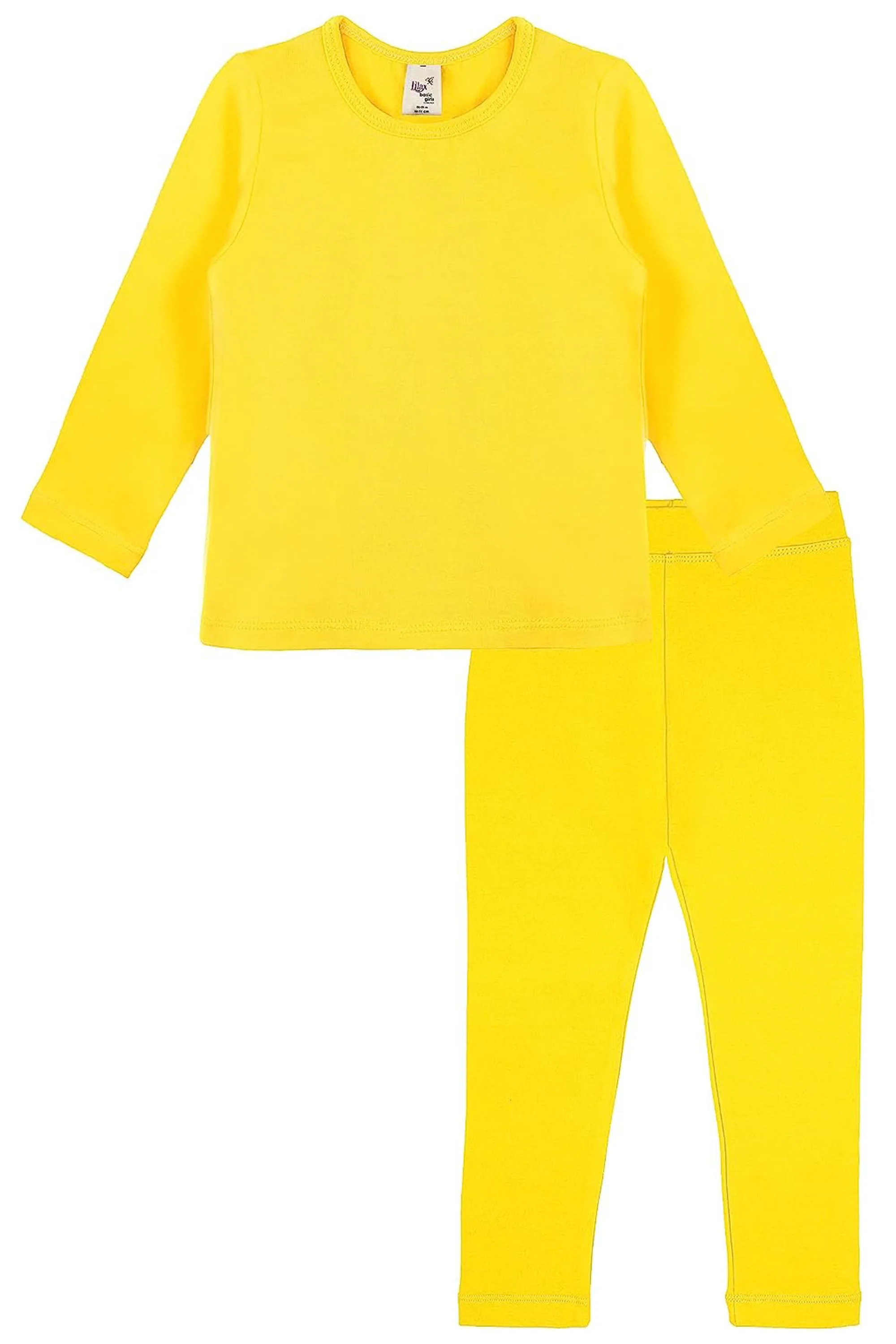 Big Girls Cotton Crewneck Basic T-Shirt & Leggings Set