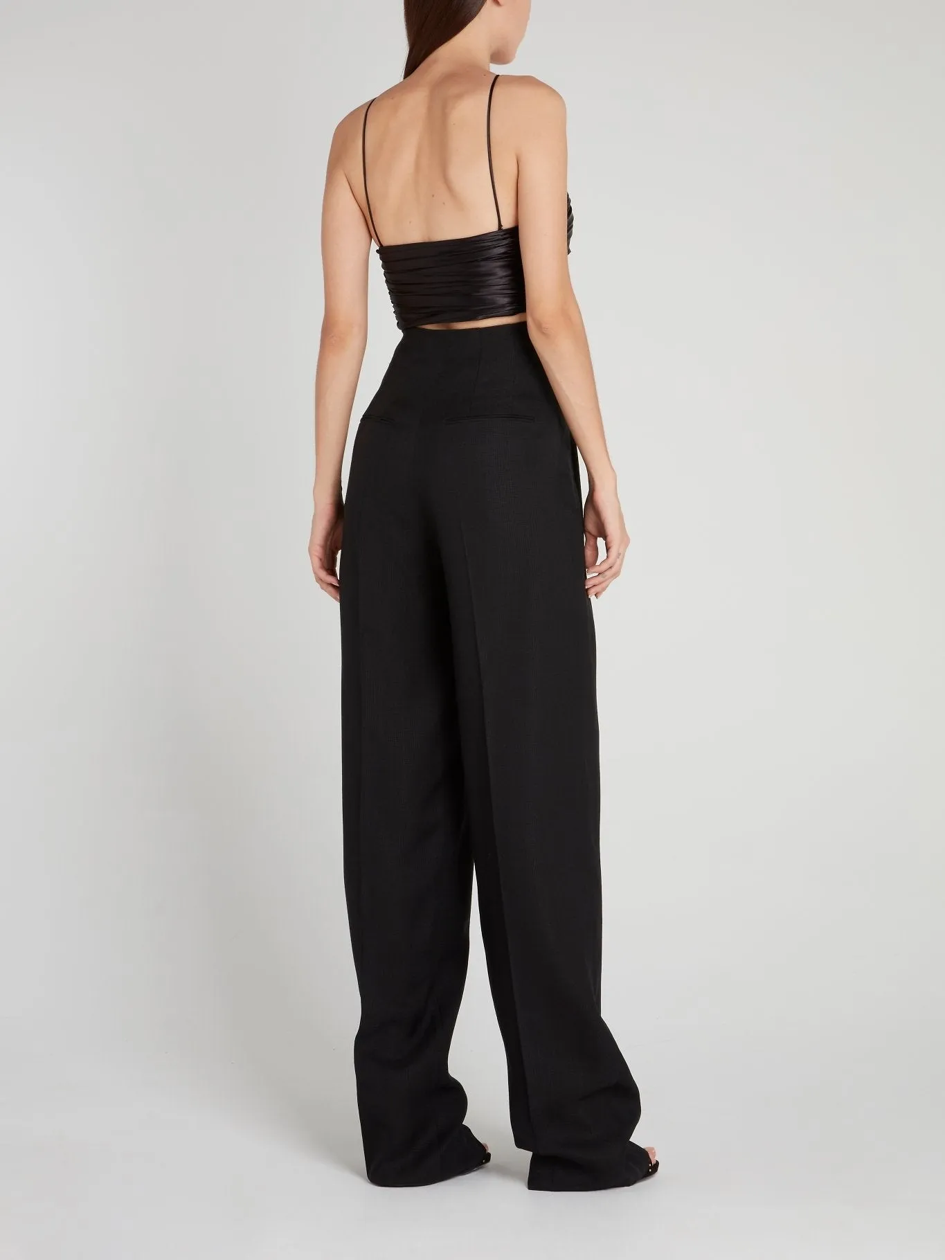 Black Halter Palazzo Pants Suit