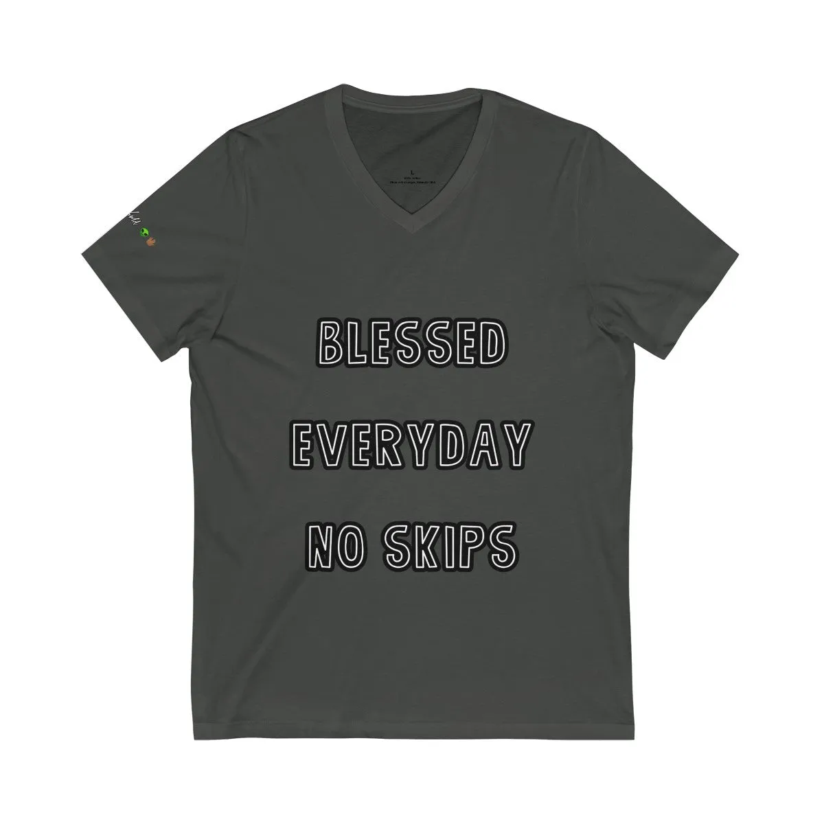 Blessed Everyday No Skips - Womens - V-Neck Tee #VezzyWorld 