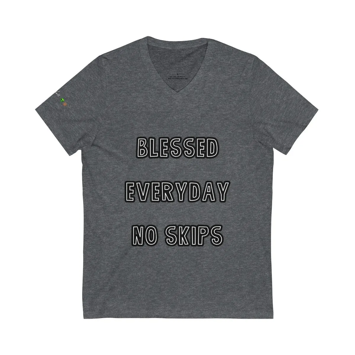 Blessed Everyday No Skips - Womens - V-Neck Tee #VezzyWorld 