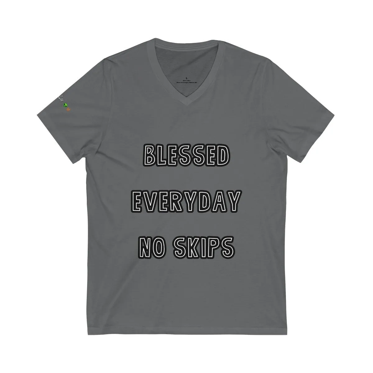 Blessed Everyday No Skips - Womens - V-Neck Tee #VezzyWorld 