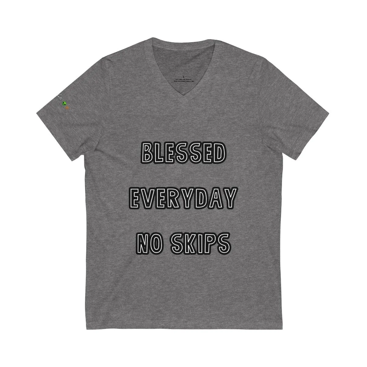 Blessed Everyday No Skips - Womens - V-Neck Tee #VezzyWorld 