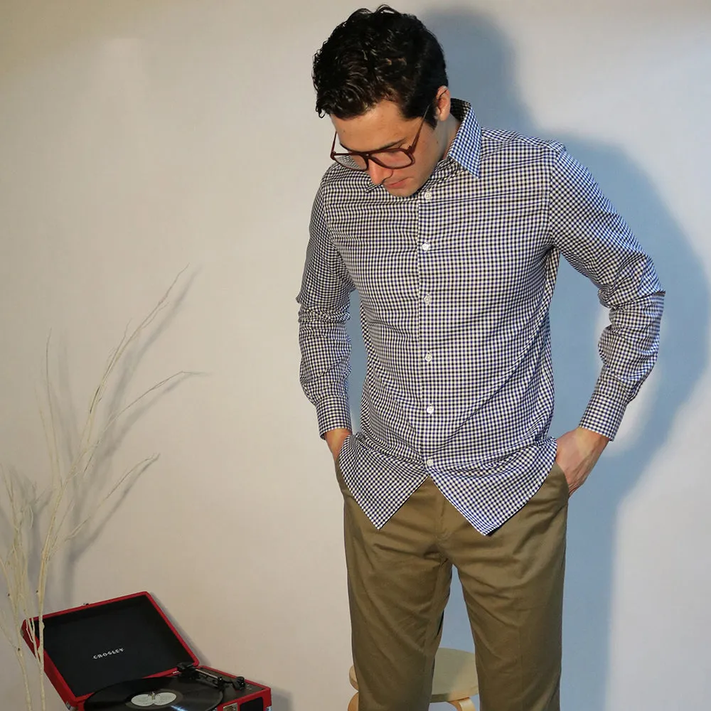 Blue Gingham Men's Shirt