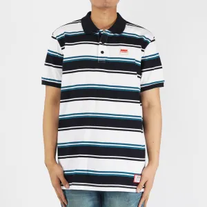 Bobson Japanese Men's Basic Striped Collared shirt for Men Trendy fashion High Quality Apparel Comfortable Casual Polo shirt for Men Slim Fit 126573 (Black)