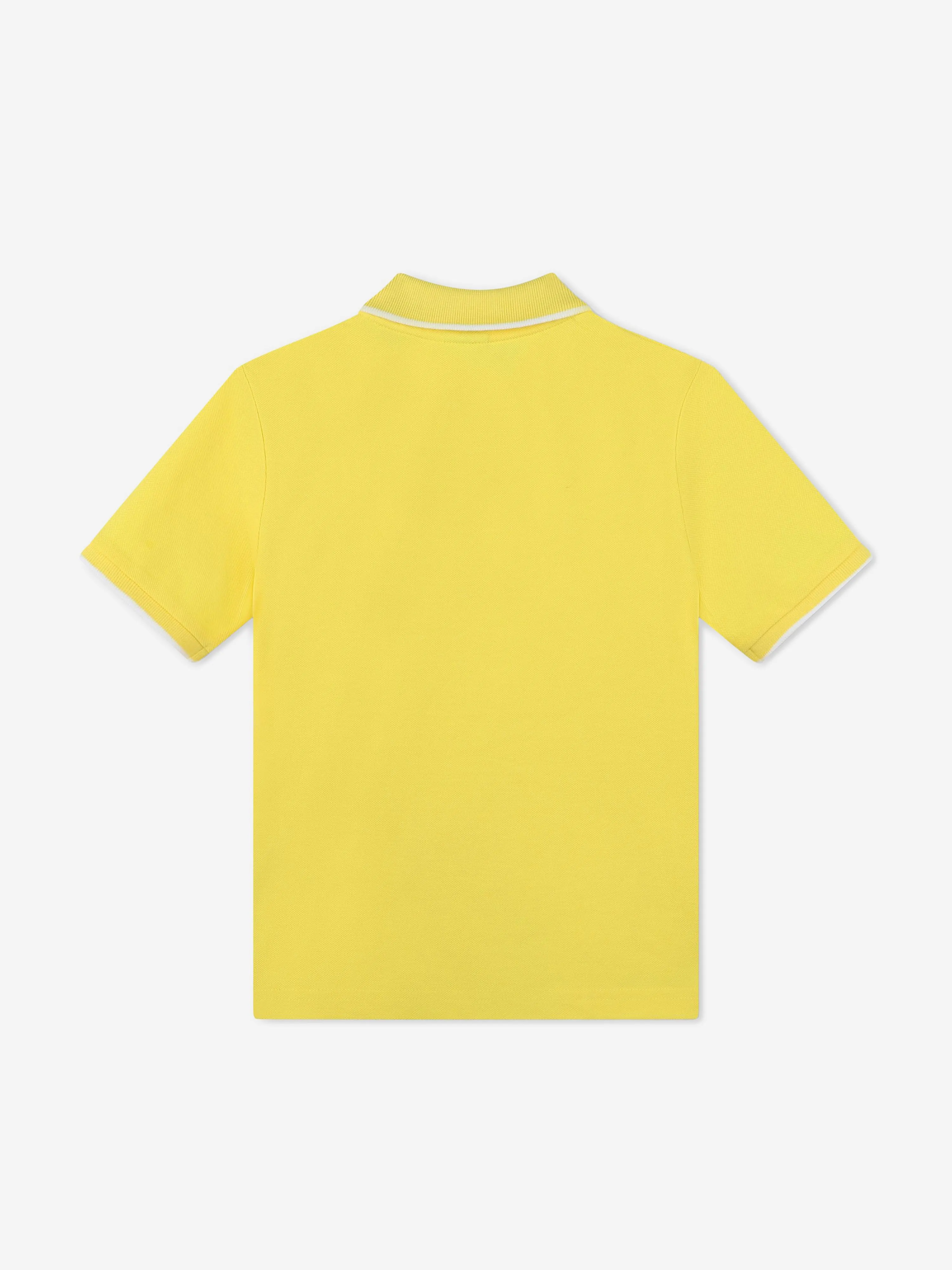BOSS Boys Logo Print Polo Shirt in Yellow