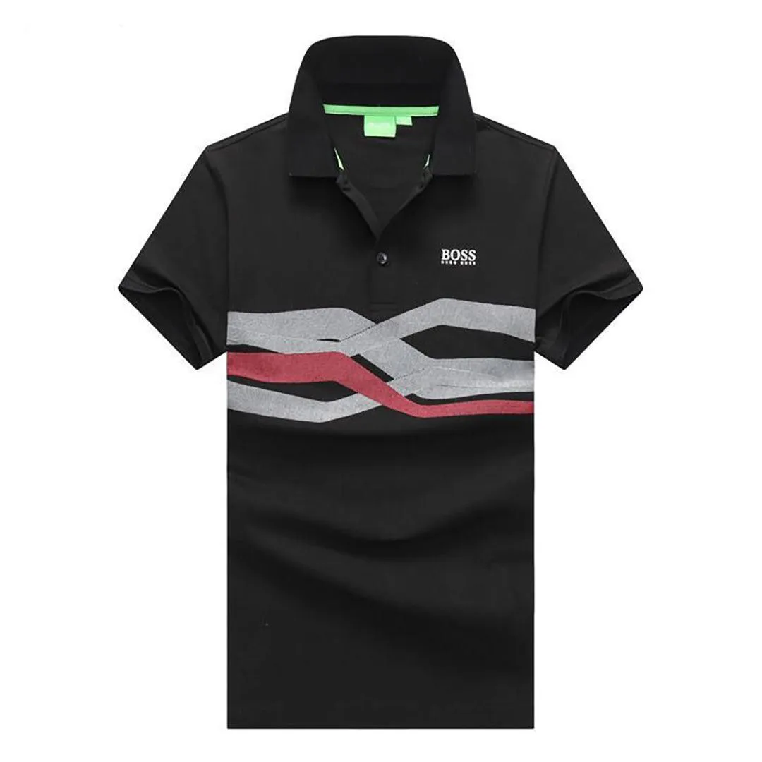 Boss Classic Fit Essential Golf Stripe-Black