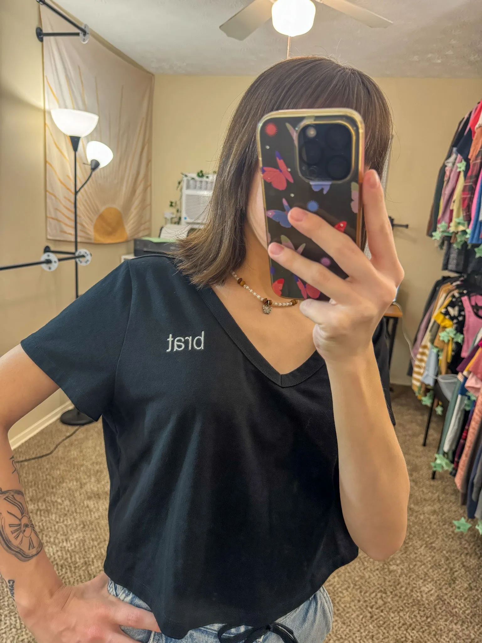 Brat V-Neck Baby Tee 2XL