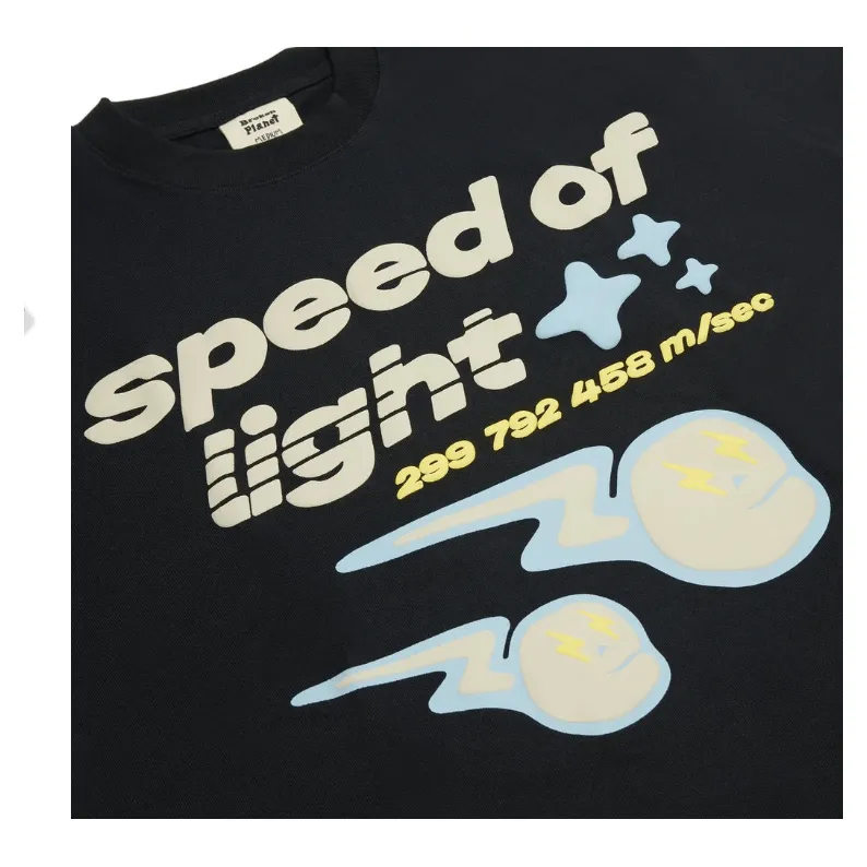 Broken Planet Market Speed of Light T-Shirt - Midnight Black