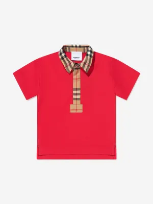 Burberry Baby Boys Mini Johane Polo Shirt In Red