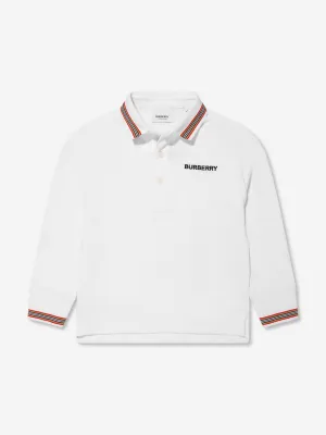 Burberry Boys Christo Long Sleeve Polo Shirt