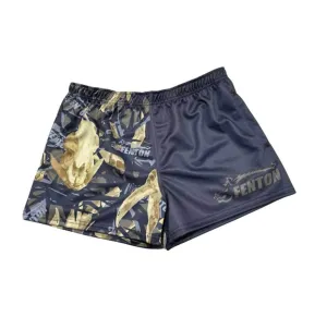 Charcoal/ skull Fenton Footy Shorts