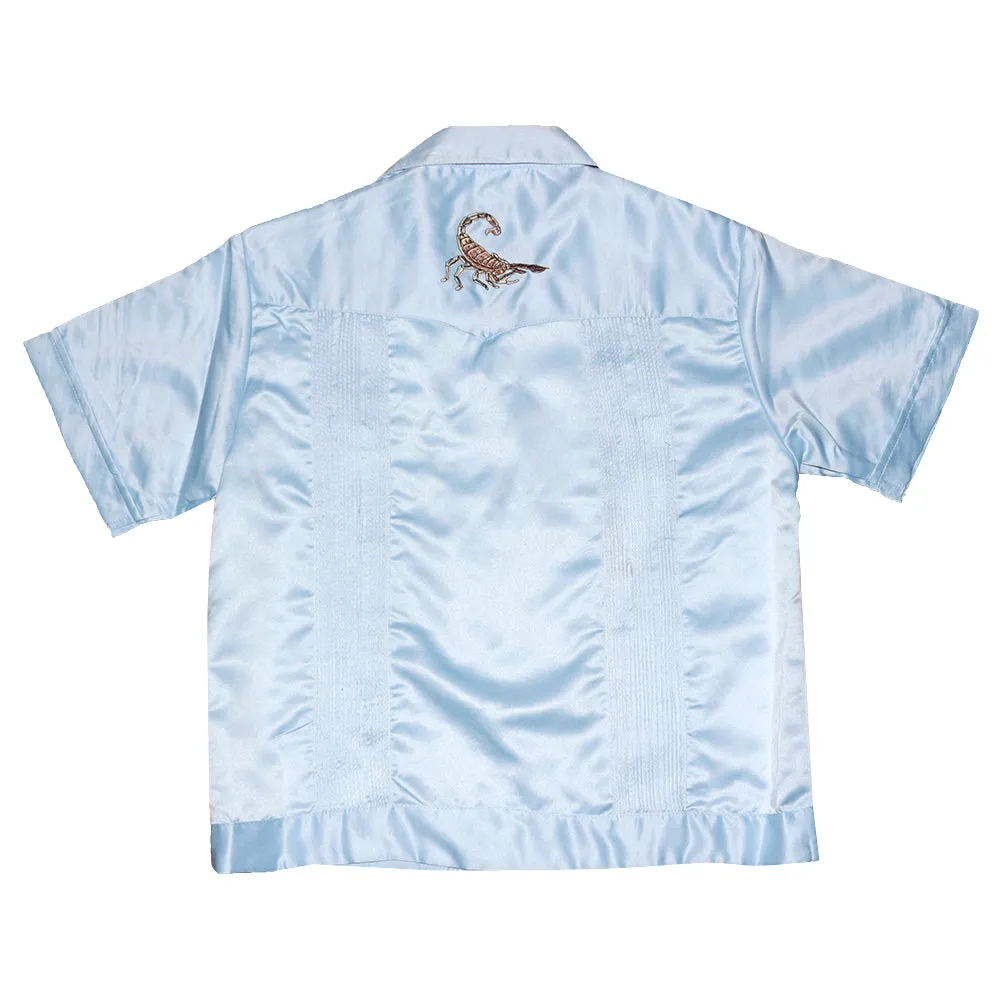 Child Toddlers Shirt Button Up Collared Casual Guayabera Kids Scorpion T-Shirt