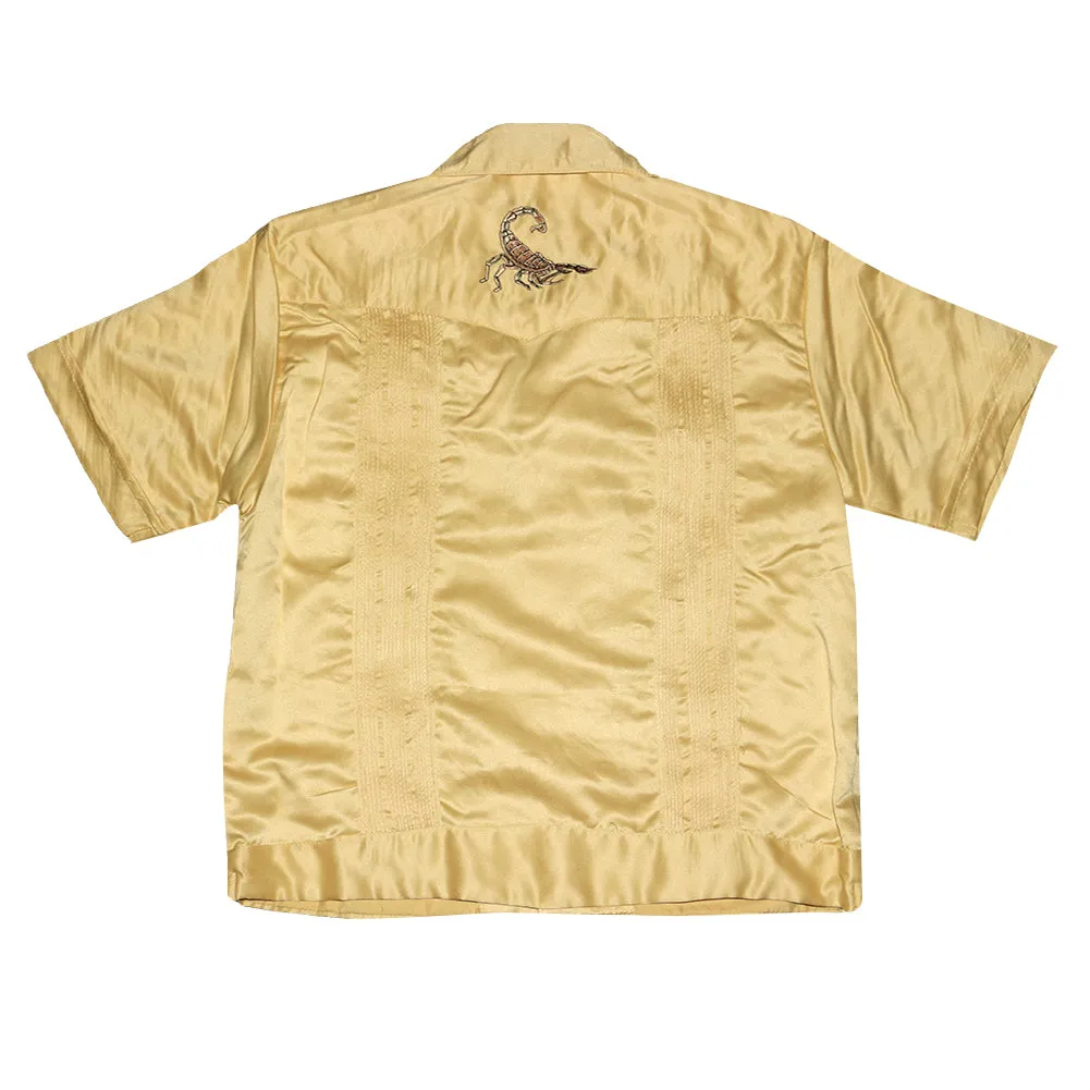 Child Toddlers Shirt Button Up Collared Casual Guayabera Kids Scorpion T-Shirt